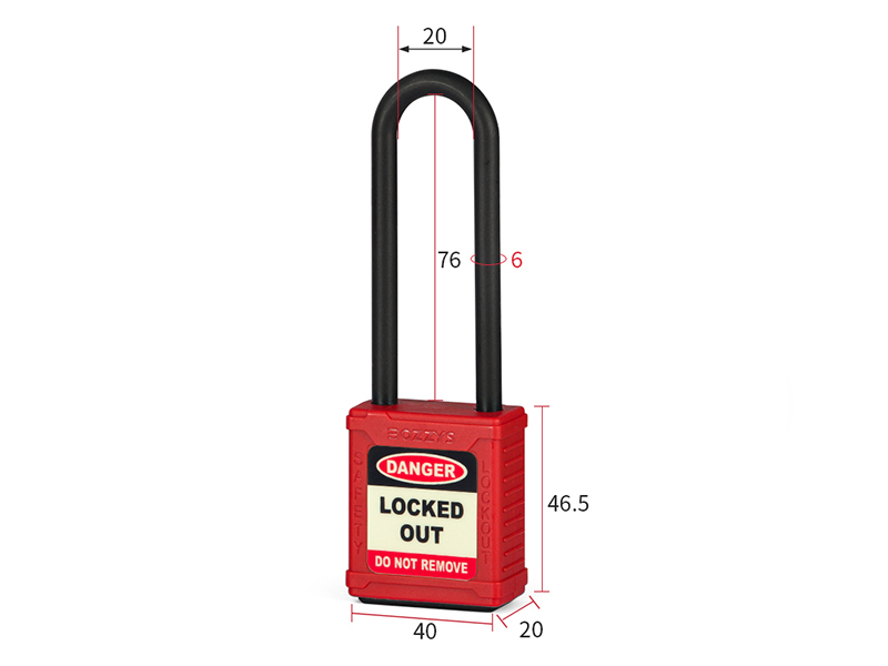 Insulation shackle padlock Red