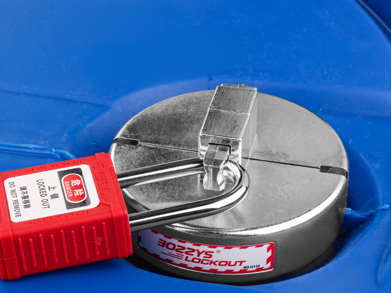 Drum Bung Lockout device for Plastic Drums, 2 units fit 2in bung, 2 lock bars. Bozzys