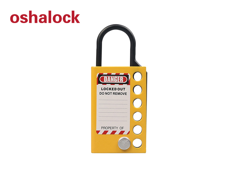Labeled Steel lockout hasp