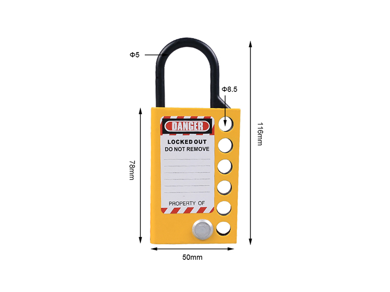 Labeled Steel lockout hasp