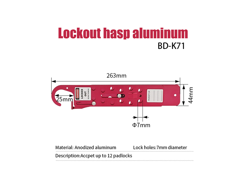 Aluminum Large Sliding Lockout hasps China Boshi Safety Padlocks