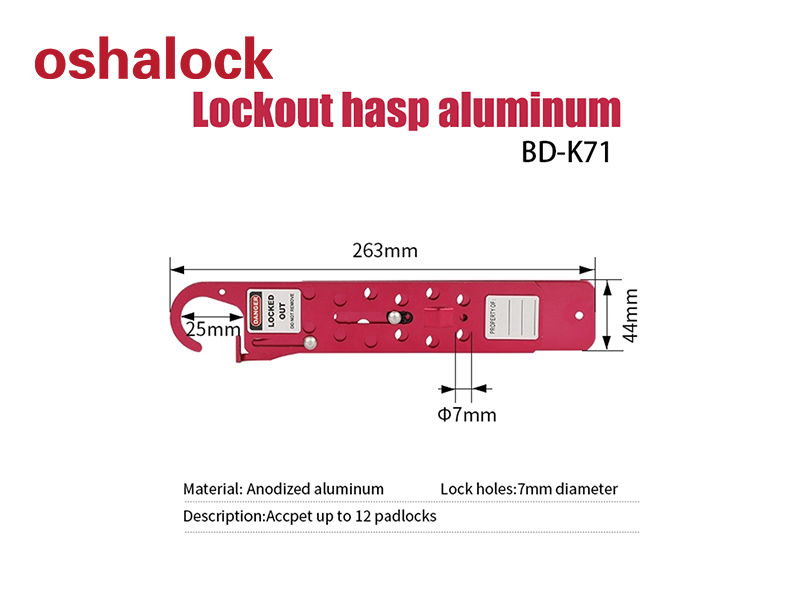 Aluminum Large Sliding Lockout hasps China Boshi Safety Padlocks