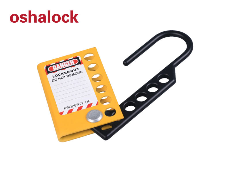 Labeled Steel lockout hasp