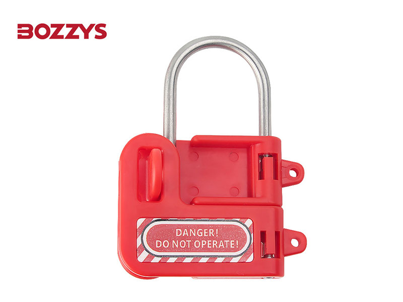 lockout hasp with Red Plastic Handle