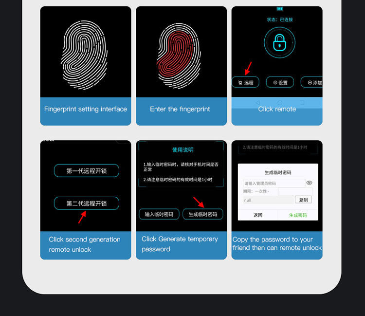 Smart Fingerprint Glass Door Lock U2 U3 U5 2 13