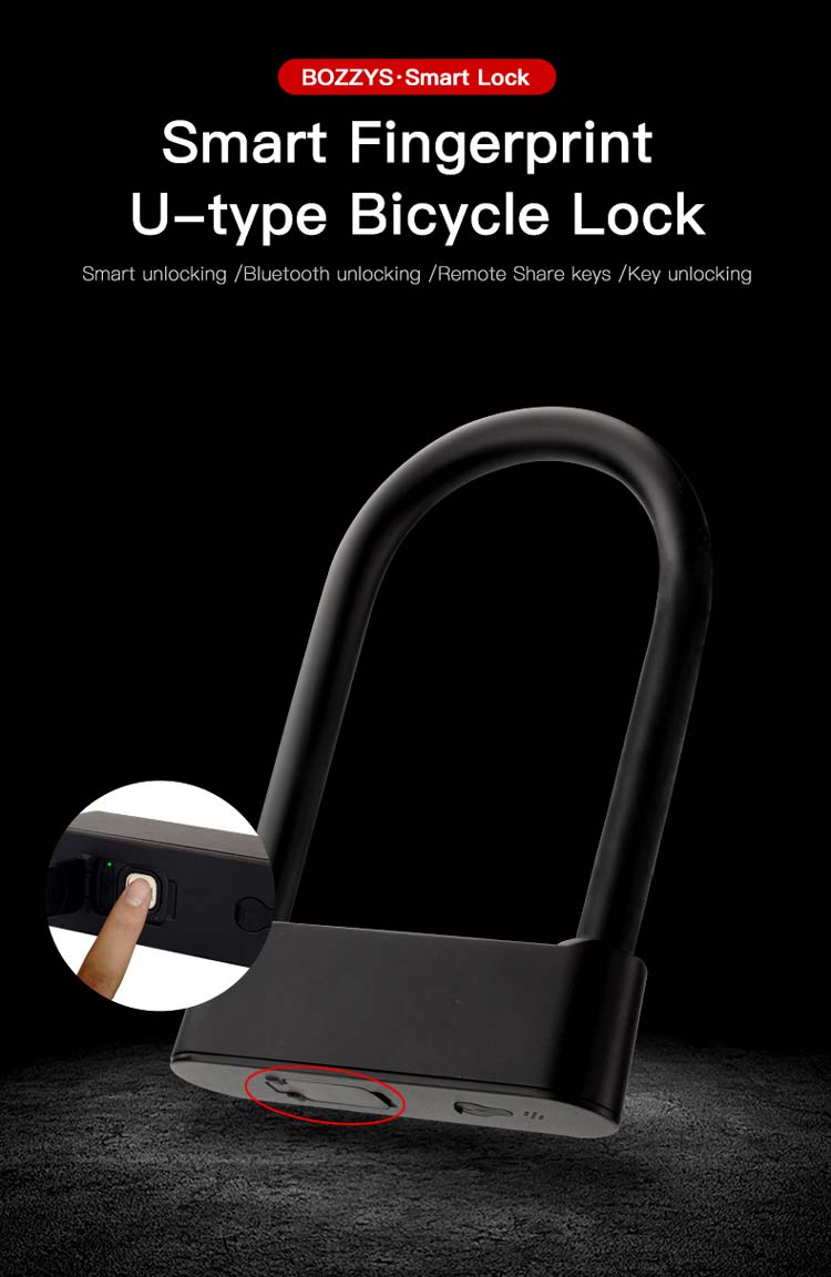 Smart Fingerprint U-Type Bicycle Lock U4 2