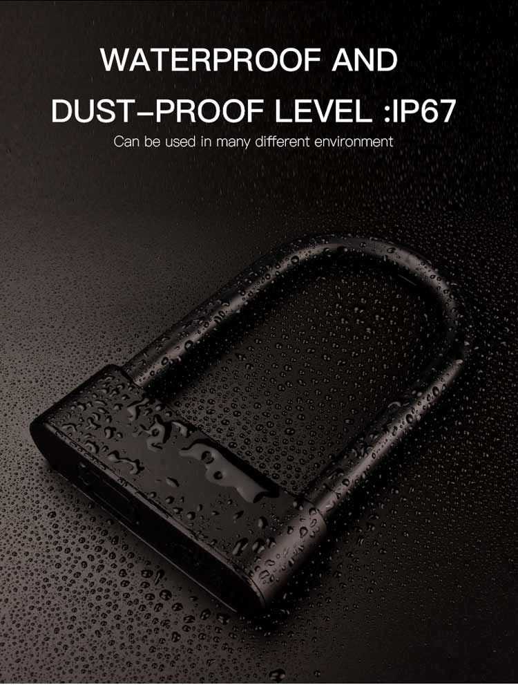 Smart Fingerprint U-Type Bicycle Lock U4 5